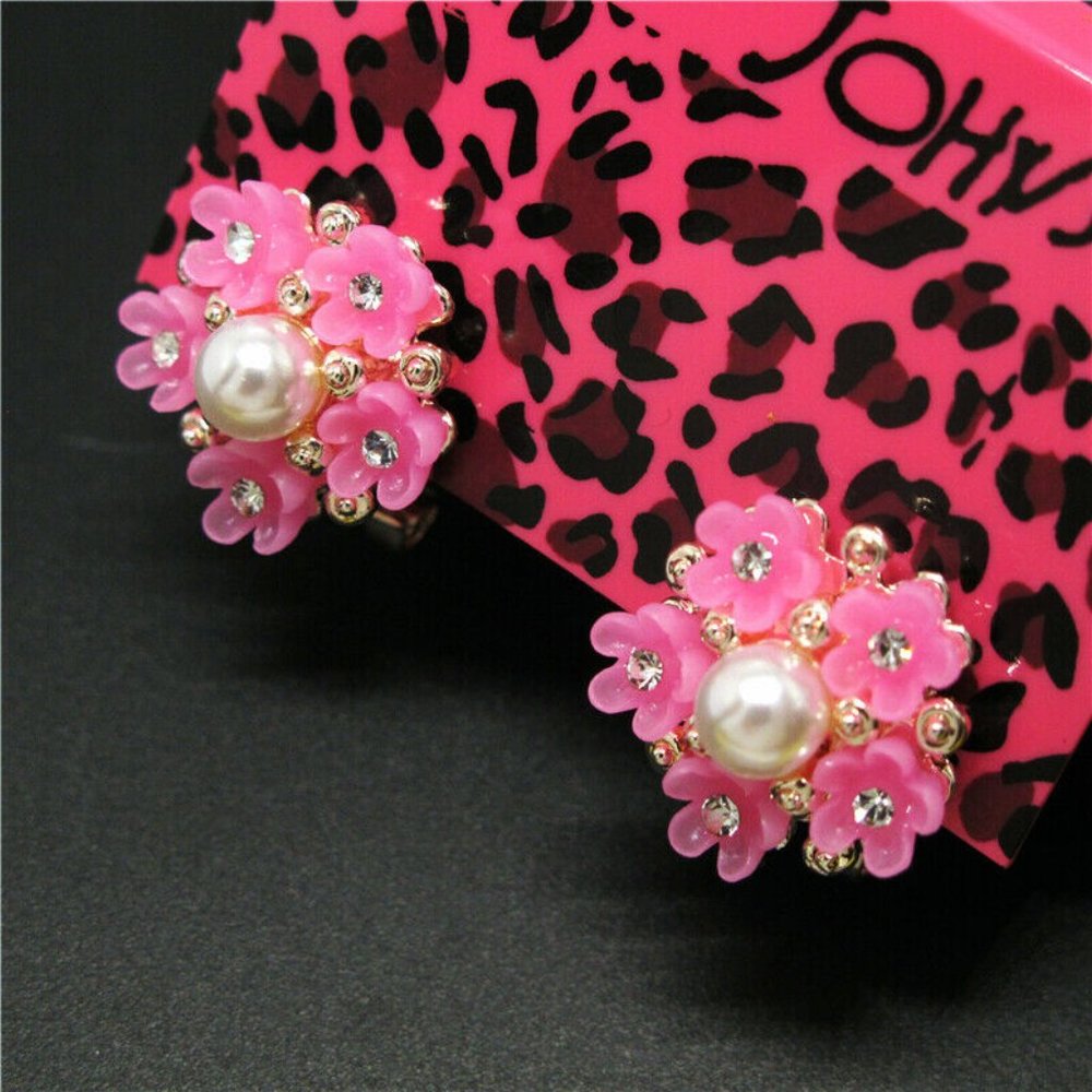 Betsey Johnson Rose Earrings